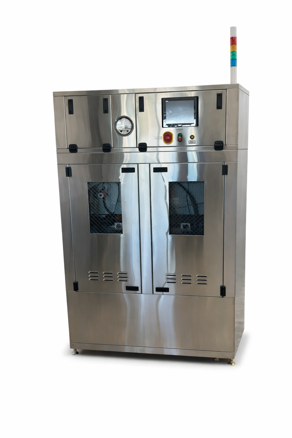 A manual wet bench for laboratory research and development.